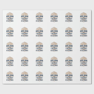 Papel De Presente Citação engraçada de dono de cachorro design vetor