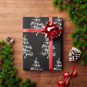 Papel De Presente Citação Inspirativa da Árvore de Natal