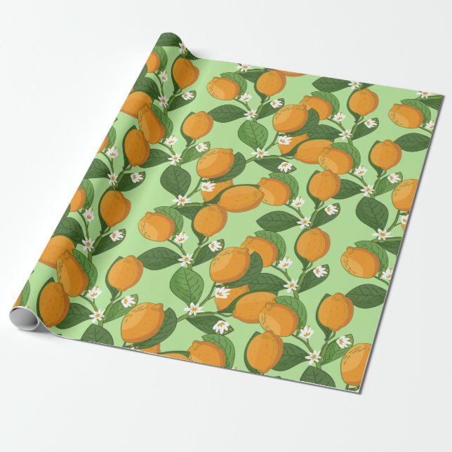 Papel De Presente Citrino (Desenrolado)