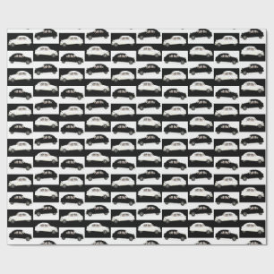 Papel De Presente Citroen 2CV Preto E Branco