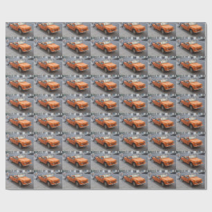 Papel De Presente Citroen Mehari laranja