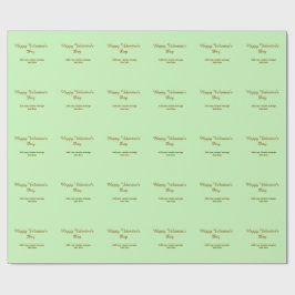 Papel De Presente Citrus green brown happy Valentine's day simple