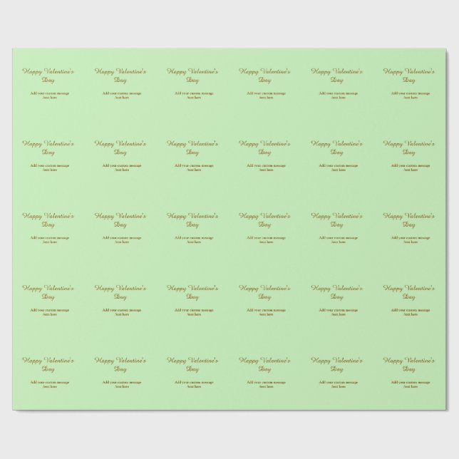 Papel De Presente Citrus green brown happy Valentine's day simple  (Aberto)