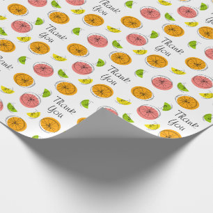 Papel De Presente Citrus Multi Obrigado