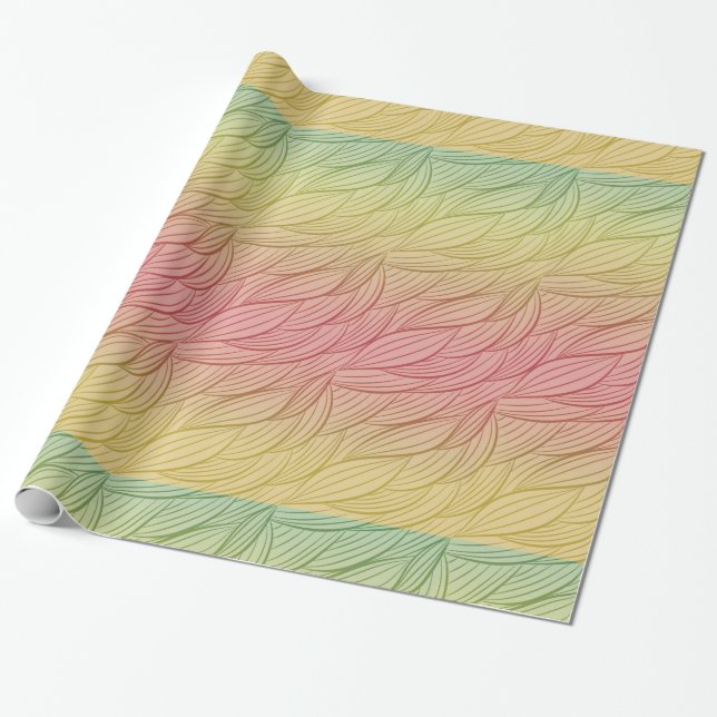 Papel De Presente Citrus Punch Ombre Abstrato Birth (Desenrolado)
