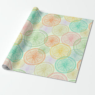 Papel De Presente Citrus Slices