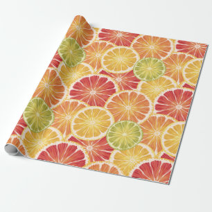 Papel De Presente Citrus Slices