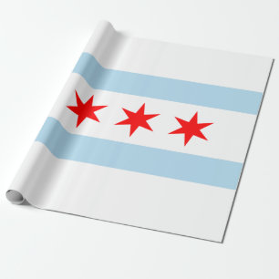 Papel De Presente City Flag de Chicago (Illinois)