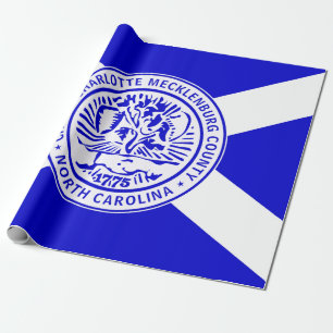 Papel De Presente City Flag of Charlotte (Carolina do Norte)