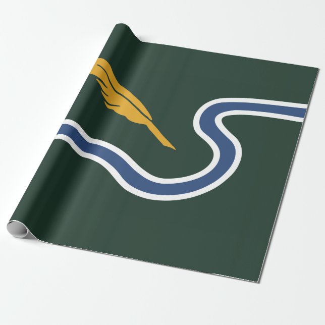 Papel De Presente City Flag of Northampton (Massachusetts, EUA) (Desenrolado)