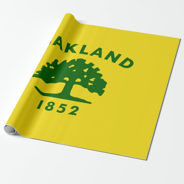 Papel De Presente City Flag of Oakland (Califórnia) (Desenrolado)