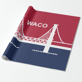 Papel De Presente City Flag of Waco (Texas, EUA)