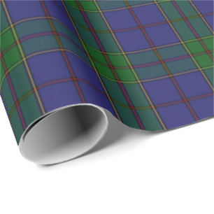 Papel De Presente Clã Strachan Blue Red Tartan