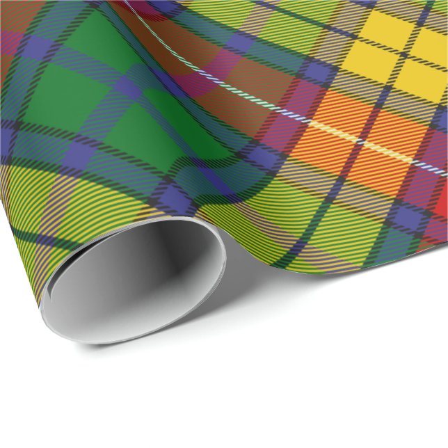 Papel De Presente Clan Buchanan Tartan Rotated Wrapping Paper (Ponta do rolo)