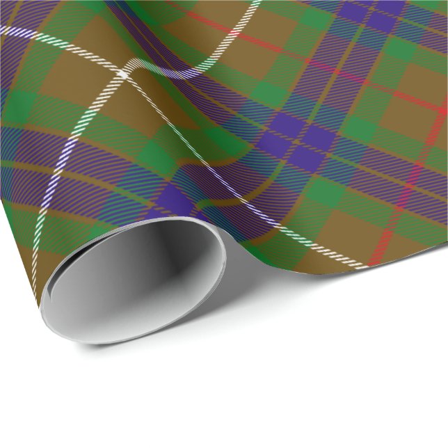 Papel De Presente Clan Fraser caçando Tartan (Ponta do rolo)