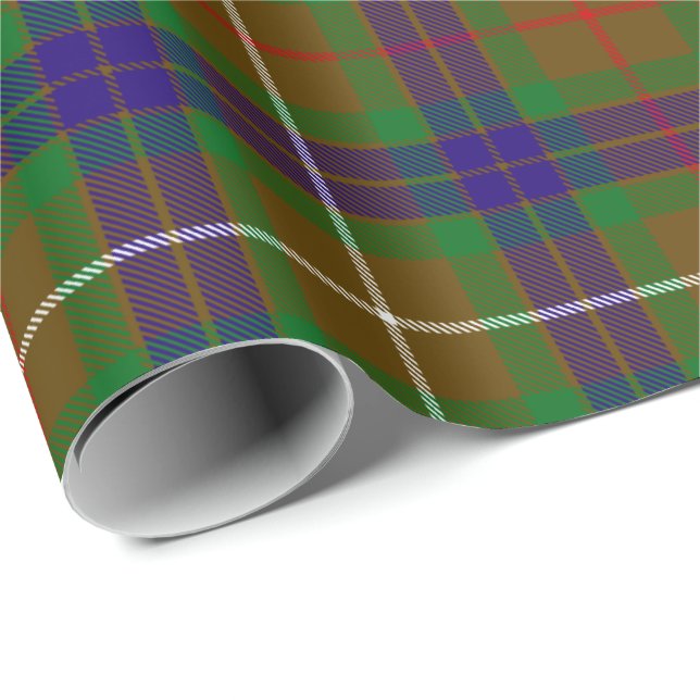 Papel De Presente Clan Fraser caçando Tartan (Ponta do rolo)