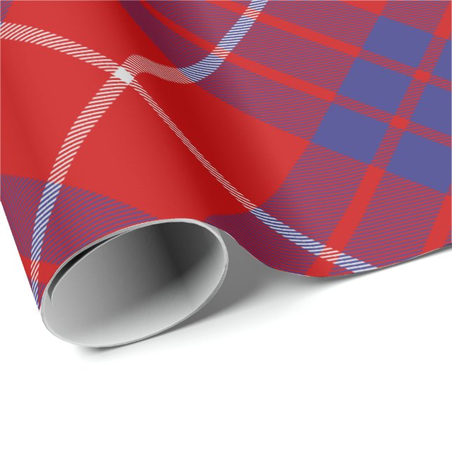 Papel De Presente Clan Hamilton Red Tartan Wrappaper (Ponta do rolo)
