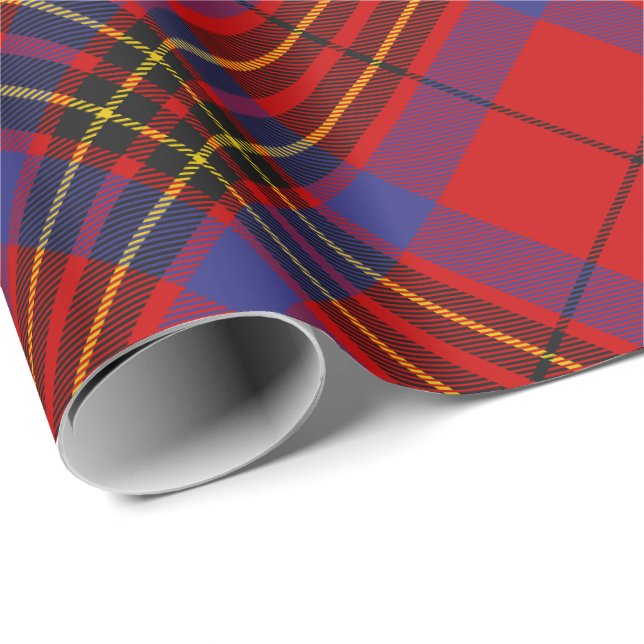 Papel De Presente Clan Leslie Red Tartan (Ponta do rolo)