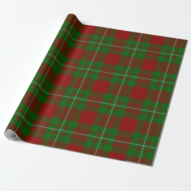 Papel De Presente Clan MacGregor Tartan (Desenrolado)