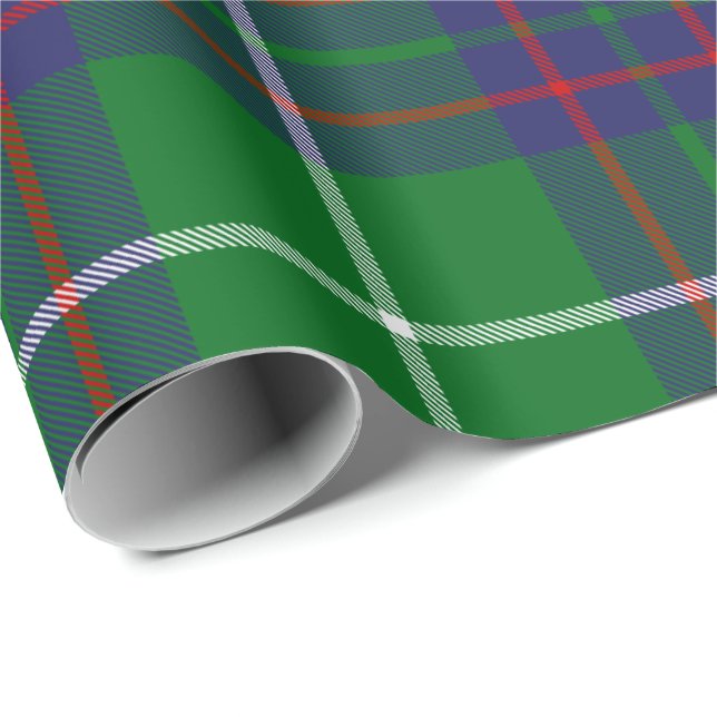 Papel De Presente Clan MacIntyre Caçando Papel de Moldagem de Tartan (Ponta do rolo)