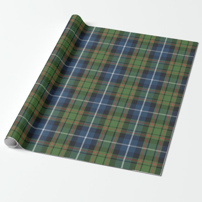 Papel De Presente Clan MacRae Caça Antigo Tartan Escocês (Desenrolado)