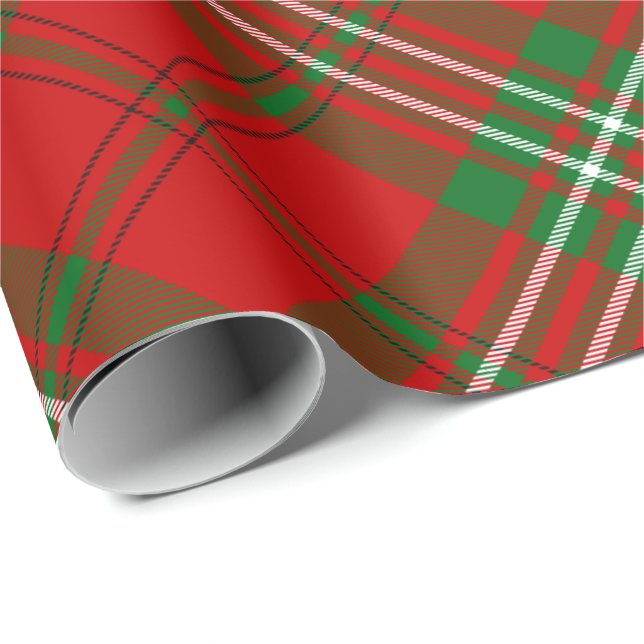 Papel De Presente Clan Scott Red Tartan Wrapping Paper (Ponta do rolo)