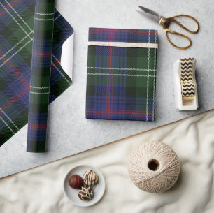 Papel De Presente Clan Sutherland xadrez Rustic Holidays Tartan