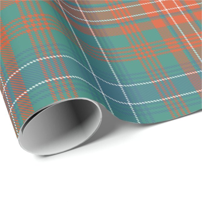 Papel De Presente Clan Wilson Antigo Tartan (Ponta do rolo)