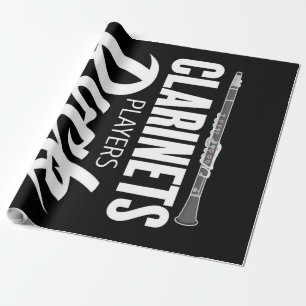 Papel De Presente clarinete bonito