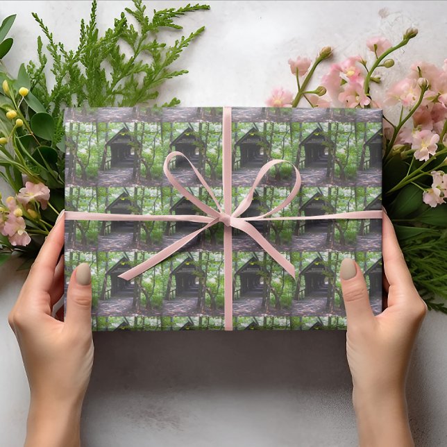 Papel De Presente Clarkson Covered Bridge Alabama (Cambron Covered Bridge, Madison County, Alabama Wrapping Paper)