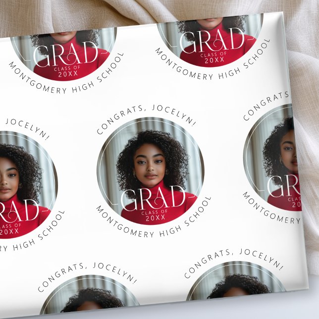 Papel De Presente Classe Personalizada de Formando Fotográfico 2025 (Criador carregado)