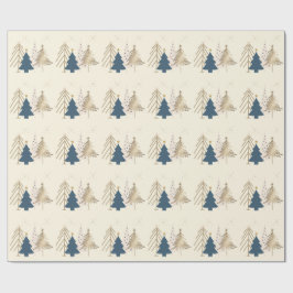 Papel De Presente Classic Christmas Tree Ivory 