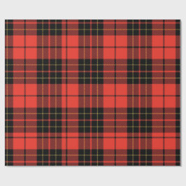 Papel De Presente Classic Dark Red Tartan Wrapping Paper