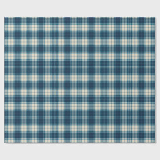 Papel De Presente Classic Indigo Plaid Wrap