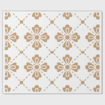 Papel de Presente "Classic Lattice" com Padrão Flo