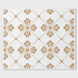 Papel de Presente "Classic Lattice" com Padrão Flo