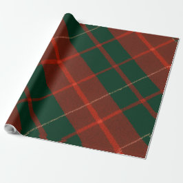 Papel De Presente Classic Red & Green Plaid Tartan Christmas