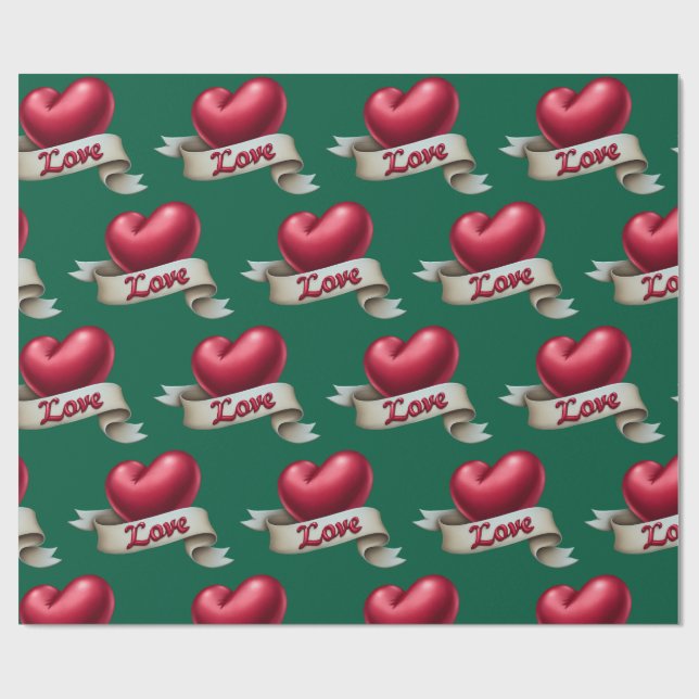 Papel De Presente "Classic Romance" Emerald Gift Wrap (Aberto)