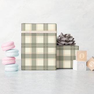 Papel De Presente Classic Sage Tartan Wrapping Paper