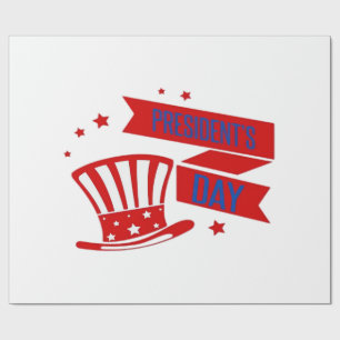 Papel De Presente Clássico do Dia do Presidente dos Estados Unidos