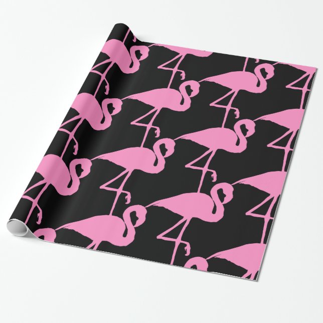 Papel De Presente Clássico Flamingo Flamingo_Cove Rosa (Desenrolado)