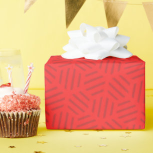 Papel De Presente Clássico Geométrico Vintage Feliz Aniversário