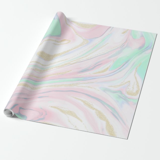 Papel De Presente Classy marbleized abstract design (Desenrolado)