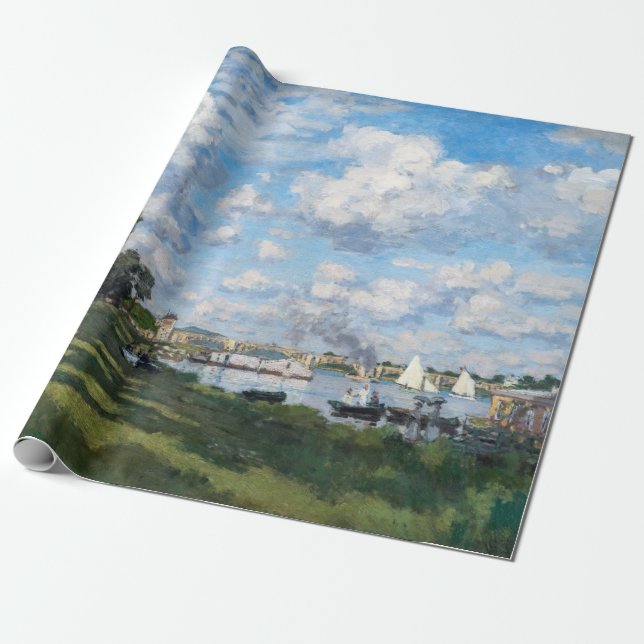 Papel De Presente Claude Monet - A Bacia em Argenteuil (Desenrolado)