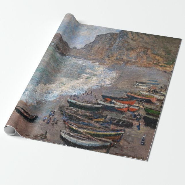 Papel De Presente Claude Monet - A praia em Etretat (Desenrolado)