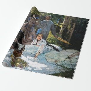 Papel De Presente Claude Monet - Almoço na Relva, Painel Direito