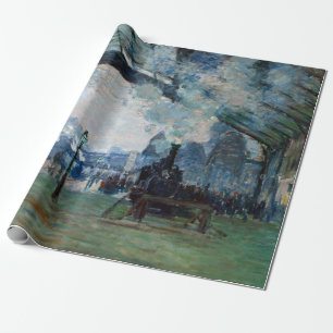 Papel De Presente Claude Monet Chegou do comboio da Normandia