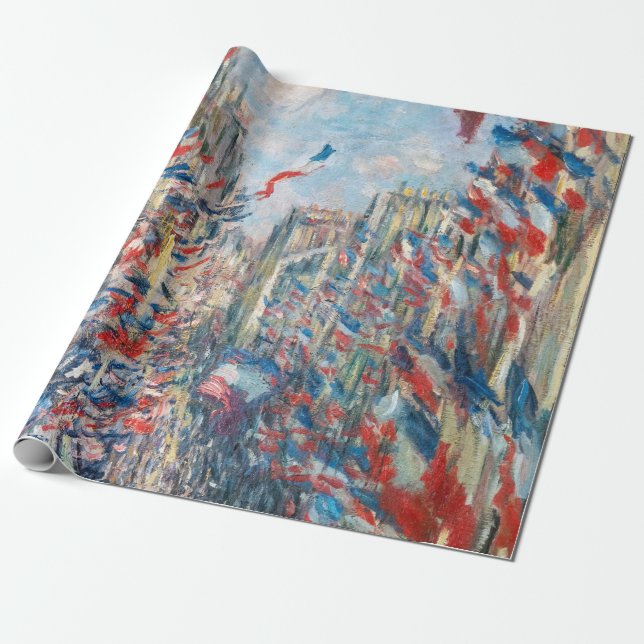 Papel De Presente Claude Monet - La Rue Montorgueil - Paris (Desenrolado)
