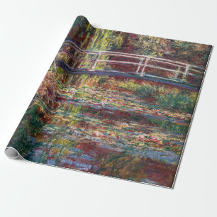 Papel De Presente Claude Monet - Lago de Nenúfares, Harmonia Rosa
