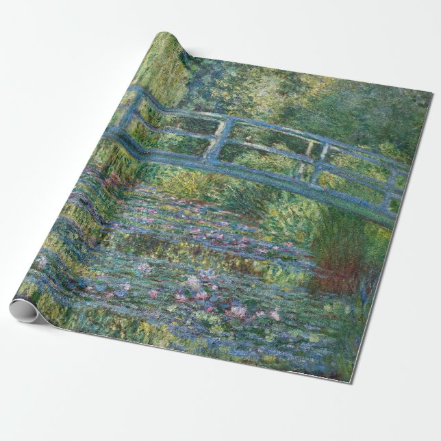 Papel De Presente Claude Monet - Lagoa de Água Lily, Harmonia Verde (Desenrolado)
